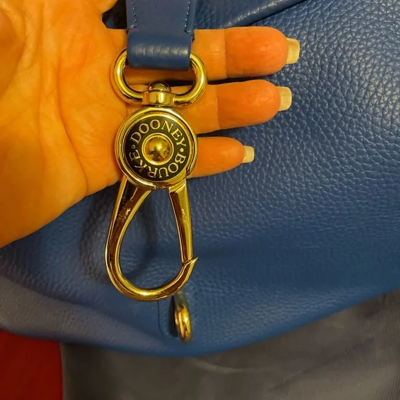 Dooney & Bourke Belvedere Lock Pebble Leather Hobo Shoulder Bag - Picture 7 of 9